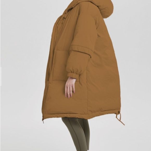 LIT Luxury Hooded Down Jacket with Drawstring Hem - Picture 4 of 8